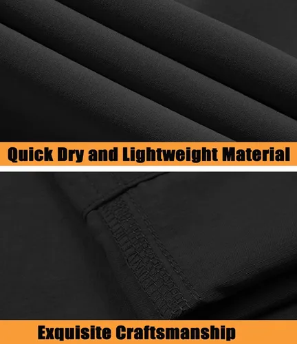 Miniatura 5 de MAGCOMSEN Pantalones de senderismo para hombre, 5 bolsillos grandes, convertibles, con cremallera, de secado rápido, ligeros, pantalones de trabajo