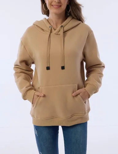 Miniatura 5 de Sudadera con capucha de invierno para mujer con forro polar cálido