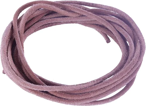 Miniatura 45 de KONMAY Cordón redondo de cuero real de 0.039 pulgadas, cordón de cuero negro de 25 yardas para hacer joyas, collares, pulseras y manualidades