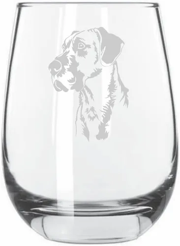 Miniatura 501 de Sakhalin Husky Dog - Copa de vino grabada personalizada de 15.25 onzas sin tallo