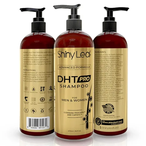 Miniatura 5 de DHT Pro Shampoo Fórmula avanzada con Procapil y Capixyl, bloqueadores de DHT y extractos naturales, champú antiadelgazamiento para hombres