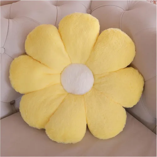 Miniatura 14 de AZCHEN Cojín de almohada de flores Almohada decorativa Almohada de flores para silla Almohada de piso de felpa (19.6 pulgadas, marrón blanco)