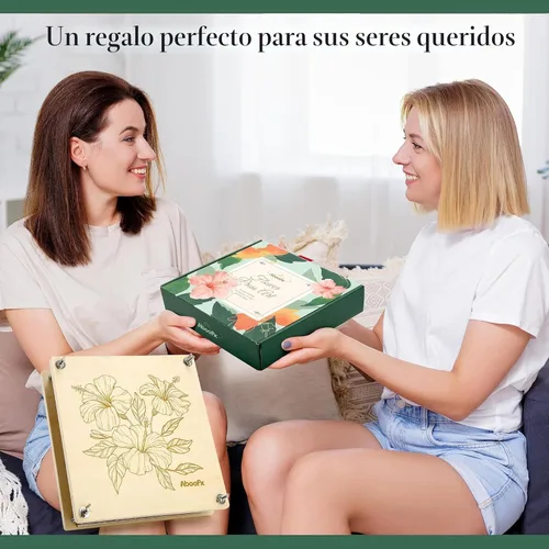 Miniatura 3 de Aboofx Kit de prensa de flores, kits de manualidades de 11 x 11 pulgadas, kit de prensado de flores de madera de 10 capas para manualidades, prensa
