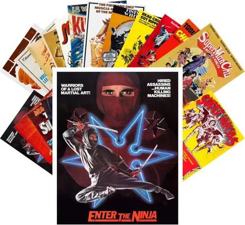 Miniatura 21 de PIXILUV Postales vintage 24 piezas Vintage SciFi Comic Book Art Magazine Covers Negro