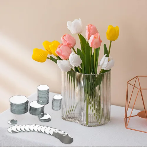 Miniatura 6 de 250 piezas de espejo circular pequeño para manualidades, mini espejo redondo de vidrio, azulejos de mosaico para manualidades y proyectos