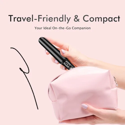 Miniatura 6 de PRITECH - Plancha y rizador de cabello 2 en 1 con plancha plana de titanio y rizador de cerámica, la mejor plancha plana para cabello fino, Negro