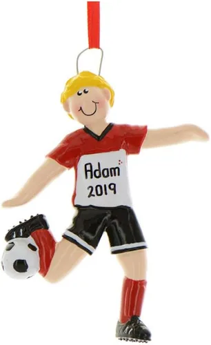 Miniatura 2 de Adornos de fútbol 3D para niño para árbol de Navidad, adorno de fútbol personalizado 2025, adornos de Navidad personalizados para niños, regalos