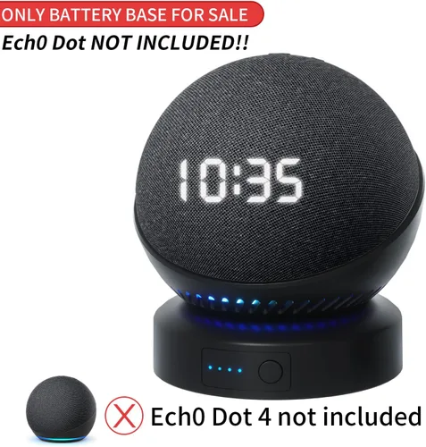 Miniatura 5 de Base de batería Liboer para Echo Dot 5ta Generación, base de batería portátil para Echo Dot 4ta Generación y soporte de batería para HomePod Mini