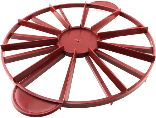 Miniatura 2 de Tegg Marcador de pastel redondo para tartas y rebanadoras de tartas, 10 o 12 rebanadas de doble cara, marcador de porción de pastel rojo