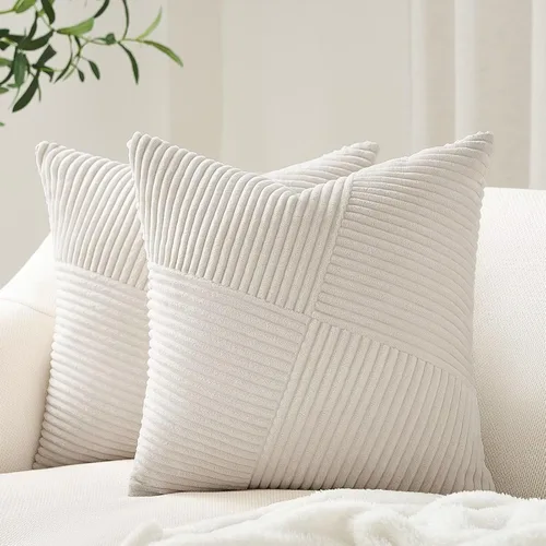 Miniatura 22 de Topfinel Juego de 2 fundas de almohada decorativas negras de 16 x 16 pulgadas para sofá, cama, decoración rústica estilo bohemio para el hogar