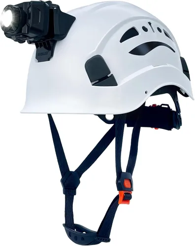 Miniatura 10 de Casco de seguridad industrial con luz RGS-8C rejillas de ventilación ajustables, transpirables, ligeros, cascos con faros delanteros para Faro