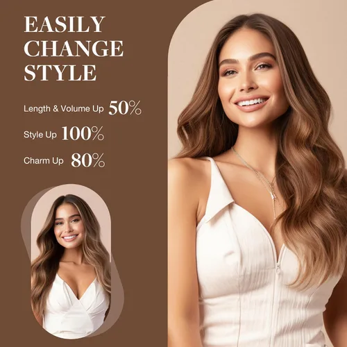 Miniatura 6 de GOO GOO Extensiones de cabello humano con alambre, color marrón oscuro, 12 pulgadas, 70 g , extensiones de cabello humano Remy, extensiones de #2A