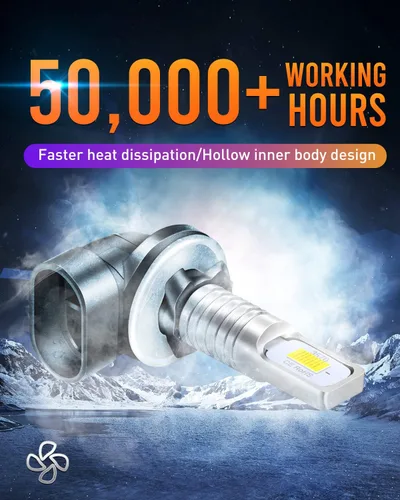 Miniatura 4 de Bombilla LED antiniebla 881, 6500 K, xenón blanco, extremadamente brillante, 886 889 894 898, repuesto para luces antiniebla, paquete de 2 Blanco