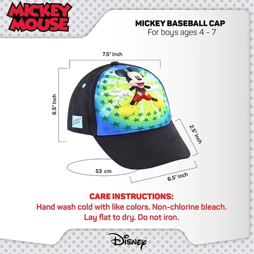 Miniatura 7 de Disney Boys Baseball Cap Mickey Mouse Adjustable Toddler Hat Ages 2-4 Or Boy Hats for Kids Ages 4-7