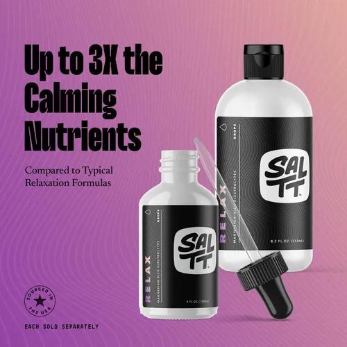 Miniatura 4 de SALTT Relax Gotas de magnesio – Cloruro de magnesio iónico con sodio, potasio, electrolitos – Gotas de minerales traza – sin gluten, sin azúcar
