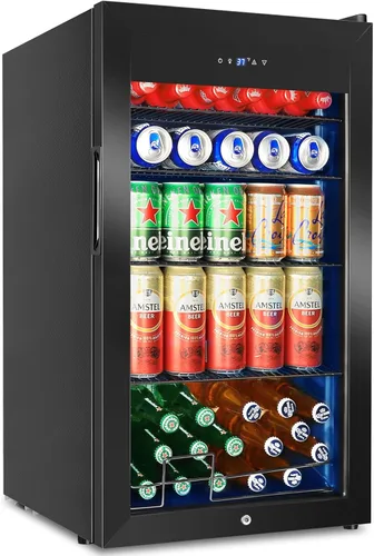 Miniatura 31 de FoMup - Refrigerador bajo encimera de acero inoxidable con 3 cajones, refrigerador de bebidas para exterior con ruedas, diseño impermeable y control