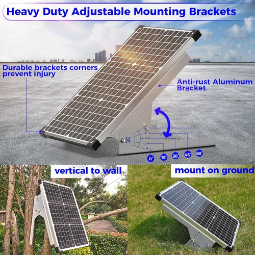 Miniatura 3 de Voltset Kit de panel solar de 30 W, cargador de batería solar de 12 V + controlador de carga MPPT de 10 A + soporte de montaje ajustable, cargador