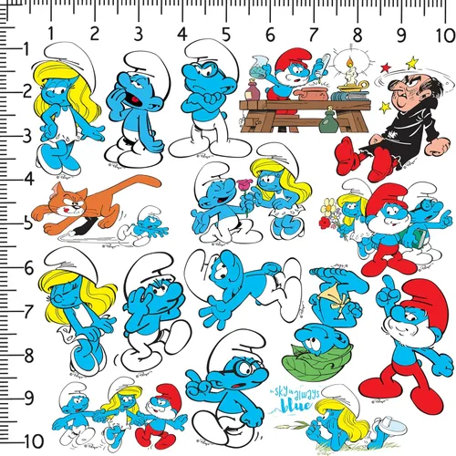 Miniatura 2 de The Smurfs - Paquete variado de calcomanías de vinilo grandes de lujo de 100 unidades, calcomanías troqueladas para laptop, botella de agua, álbumes