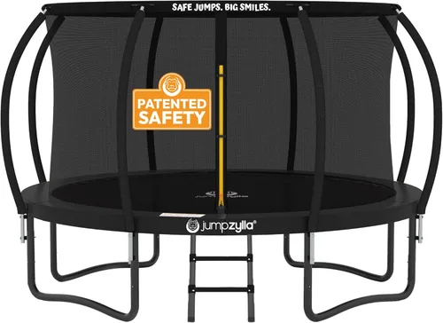 Jumpzylla - Cama elástica recreativa para niños, con red de seguridad, escalera y revestimiento antioxidante, de 8, 10, 12, 14, 15 y 16 pies, para