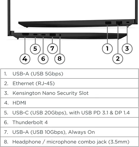 Miniatura 7 de Lenovo ThinkPad E16 Gen 3 Business Laptop Computer, Intel Ultra 7 255H (2026 Edition), 16GB DDR5 & 1TB SSD, Long Battery Life, AI-Ready, Fingerprint