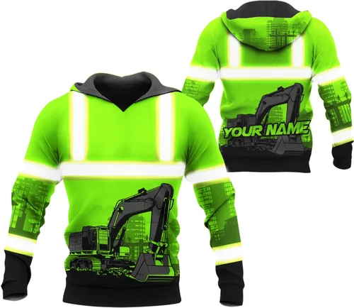 Miniatura 29 de Sudadera con capucha de alta visibilidad para hombre, ropa de trabajo de seguridad Hi Vis con diseño reflectante
