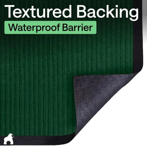 Miniatura 58 de GORILLA GRIP Tapete impermeable para puerta de protección de tráfico, 35 x 23 pulgadas, tapetes de entrada resistentes, tapetes comerciales con Negro