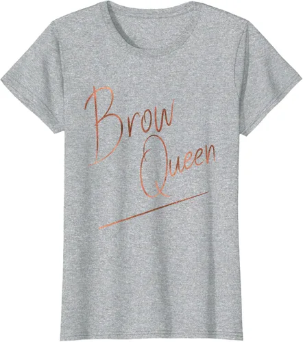 Miniatura 27 de Brow Queen Ombre - Camiseta de escritura a mano, regalo para artista de maquillaje, Negro, S