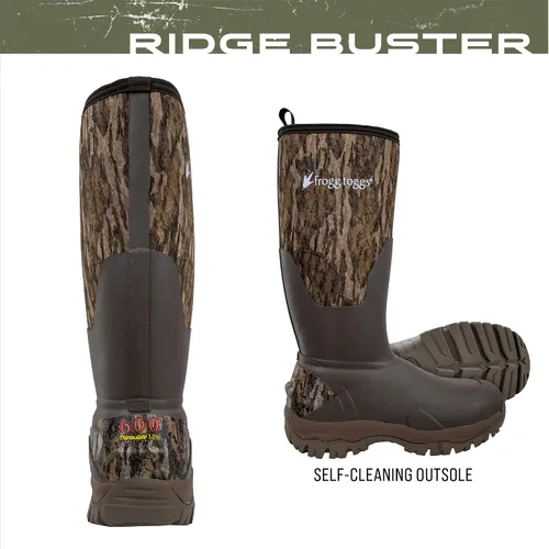 Miniatura 3 de FROGG TOGGS Botas de caza impermeables Ridge Buster de 21.16 oz para hombre, 23.28 oz Thinsulate, neopreno de 0.197 in