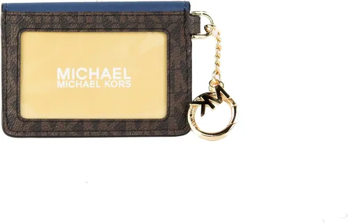 Miniatura 2 de Michael Kors Llavero Kala para mujer, color marrón, MK Signature PVC Dark Chambray Blue