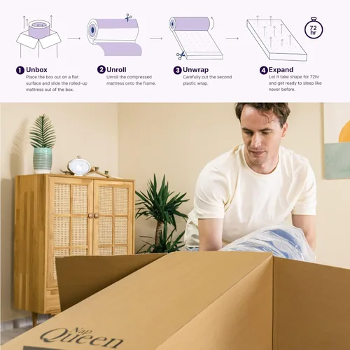 Miniatura 5 de 12 Inch Memory Foam Mattress, Medium Firm Hybrid Mattress, Individual Pocket Spring for Motion Isolation, Enhanced Pressure Relief, CertiPUR-US