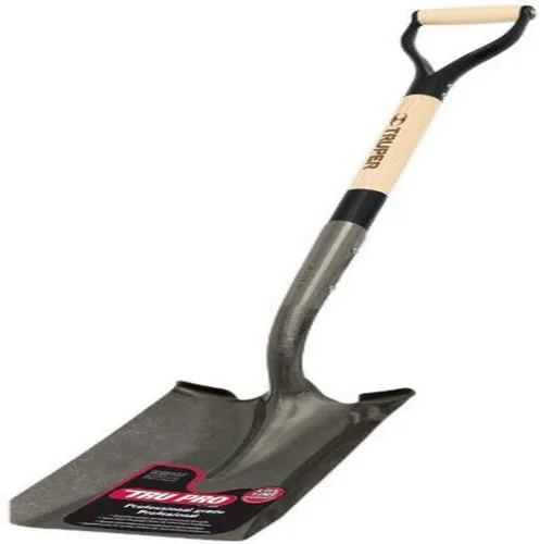 Miniatura 9 de Truper 31197 Tru Tough - Pala corta de punta cuadrada con mango en D de 19 pulgadas, madera de 19 pulgadas