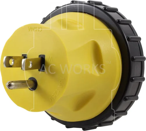 Miniatura 3 de AC WORKS Adaptador desmontable marino RV de 50 amperios (5-15P Hogar 15A Plug-Compact)
