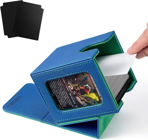 Miniatura 10 de Venssu MTG Caja de Mazos para Exhibición Commander, Caja de Mazos de Cartas que Cabe 100 Cartas con Doble Funda, Caja de Almacenamiento de Cartas