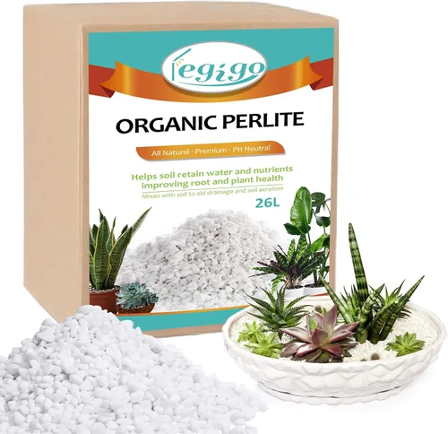 Miniatura 12 de Legigo - Perlita hortícola orgánica de 10 cuartos para plantas de interior - Mezcla acondicionadora y aditiva de suelo hortícola natural para 10