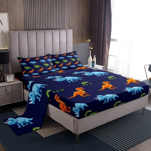 Miniatura 22 de Feelyou Juego de sábanas de Taichi para niños, tamaño individual, juego de sábanas Ying Yang con peces dorados, juego de ropa de cama para niños