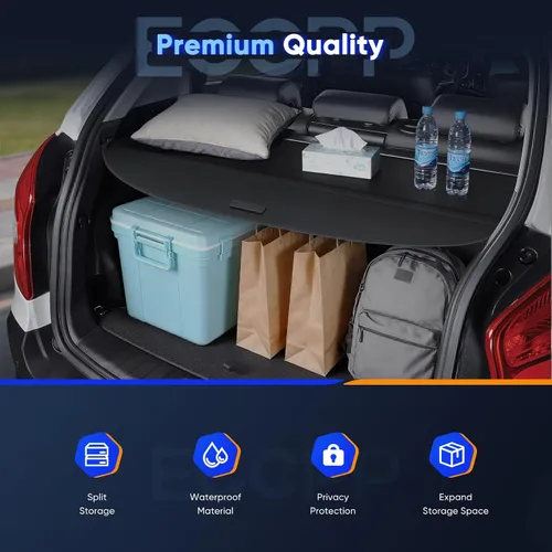 Miniatura 7 de ECCPP Cubierta retráctil de carga compatible con GMC 2020-2023 para Acadia 2.0L, pantalla de privacidad para maletero antirrobo, textura de fibra