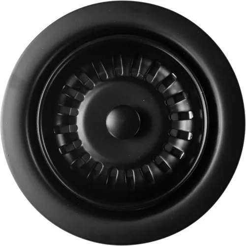 Miniatura 2 de Westbrass D2082S-62 Brida y colador de eliminación de residuos extraprofundos, negro mate Mate negro