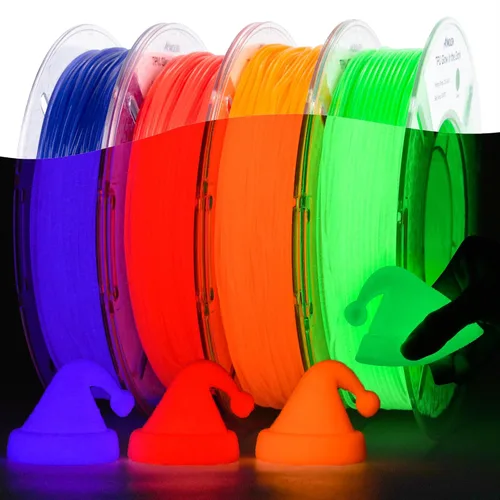 Miniatura 30 de AMOLEN Paquete de filamento PLA de seda para impresora 3D de 4.4 lbs, paquete de ácido poliláctico de doble color de 0.069 in, filamento PLA