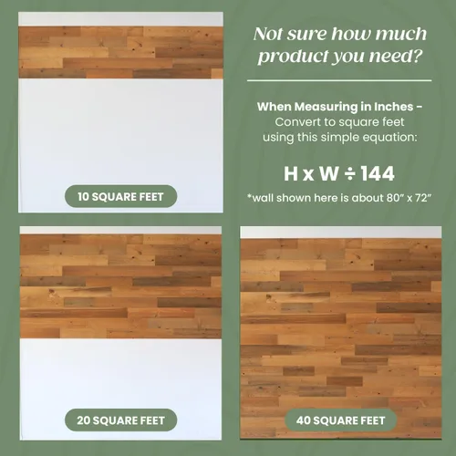 Miniatura 8 de TIMBERCHiC Tablones de Pared 100% Madera - Fabricados en Estados Unidos - Paneles de Pared Despegar y Pegar para Decoración Interior - Acabado Liso