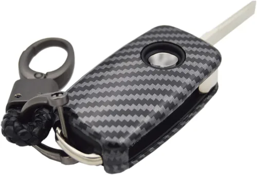 Miniatura 4 de Funda protectora de 2 capas para llavero de carbono híbrido para Volkswagen VW Beetle CC Golf GTI Jetta Passat Tiguan Touareg 2011-2015 3 botones