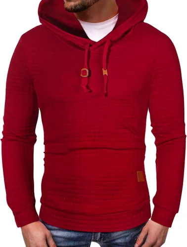 Miniatura 4 de Sudadera con capucha de algodón para hombre, ajuste holgado, secado rápido, manga larga, cómoda, con botones, de forro polar