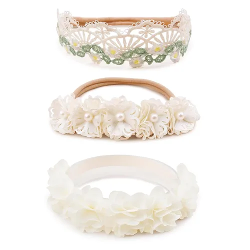 Miniatura 23 de Diadema floral de nailon para bebé, 3 piezas, accesorios para el cabello, regalo para niñas (31#)
