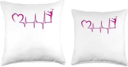 Miniatura 3 de Awesome Gymnasts heartbeat dance baton twirler Throw Pillow