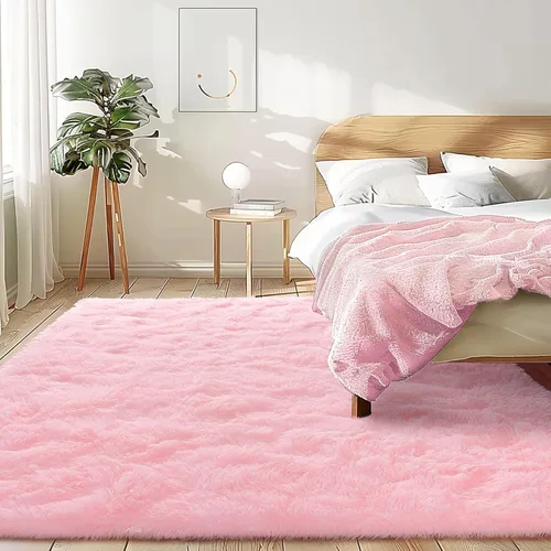 Miniatura 93 de Awaytail Alfombra Esponjosa Lavable 2x3 Pies, Pura Negra Alfombra para Silla de Escritorio Antideslizante, Alfombra Supersuave para Niños