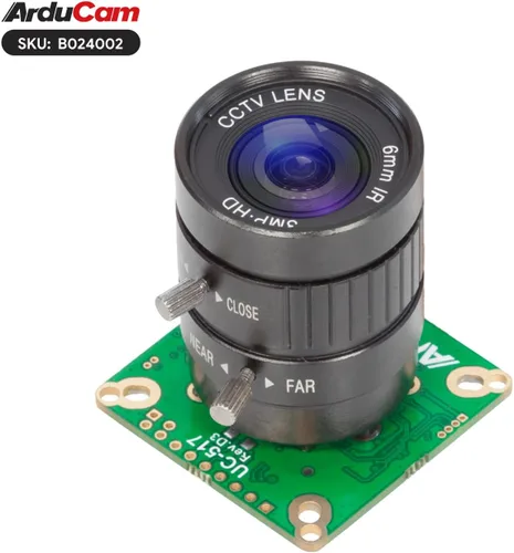 Miniatura 8 de Arducam Cámara IMX477 Pi HQ para Raspberry Pi 5, viene con una lente CS de longitud focal de 1/2.3 pulgadas de 0.236 in, ampliamente compatible
