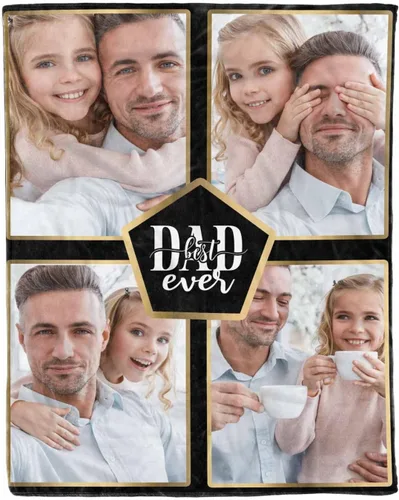 Miniatura 27 de D-Story Mantas para papá, manta de regalo personalizada de hija, manta para el Día del Padre, regalos para papá de parte de la hija, manta con fotos