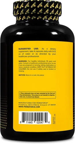 Miniatura 3 de Primaforce L-citrulina 3000mg, 240 cápsulas, 60 porciones