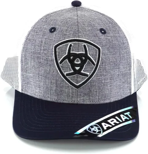 Miniatura 2 de ARIAT Sombrero de malla ajustable con logotipo bordado para hombre