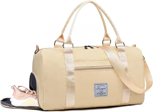 Miniatura 64 de Bolsa de gimnasio con bolsillo húmedo, bolsa de viaje plegable para mujer, bolsa de viaje impermeable para viajes, gimnasio, yoga