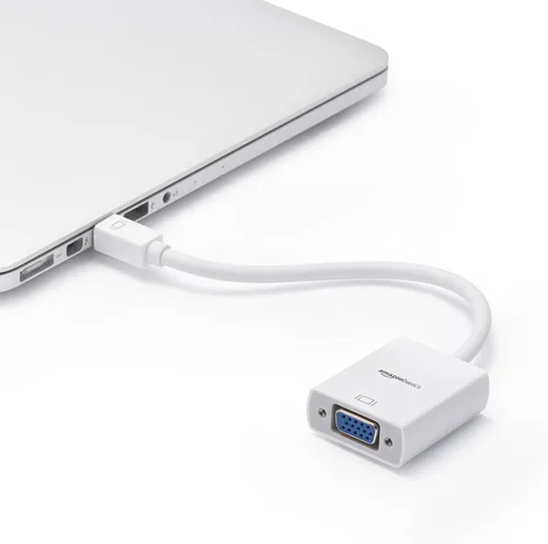 Miniatura 8 de Amazon Basics Adaptador de monitor Mini DisplayPort a VGA, color blanco